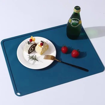 Silikono Plastikinių Maisto Klasės Placemat 30*40cm Vaikams Minkštas Rollable Pusryčiai Kilimėlį galima Skalbti su pakabinimo Anga