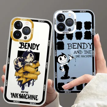 B-Bendy-ir-Ink-Mašinos žaidimas, Telefono dėklas Skirtas iPhone 11 12 Mini 13 14 15 Pro Max Skaidri Korpuso