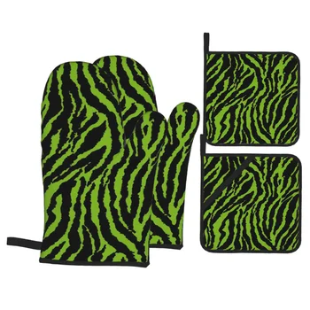 Green Zebra 4PCS puodkėlės ir vazonų Laikikliai Rinkinius, Virimas, Kepimas ant grotelių
