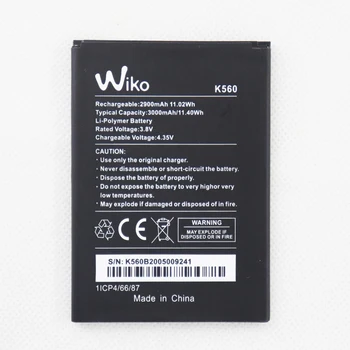 3.8 V 3000mAh Baterija Wiko K560 Mobiliojo telefono baterija