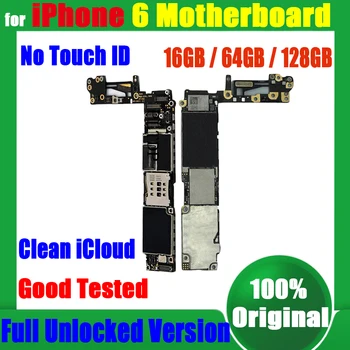 Visiškai Atrakinta Mainboard iPhone 6 Plokštė Su sensoriniu ID / Be Touch ID 100% Originalus Geros Išbandyti Plokštė Švarus 