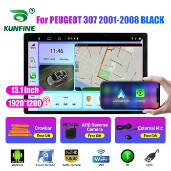 13.1 colių Automobilio Radijo 2001-2008 PEUGEOT 307 BLACK Car DVD GPS Navigacijos Stereo Carplay 2 Din Centrinio Multimedia 