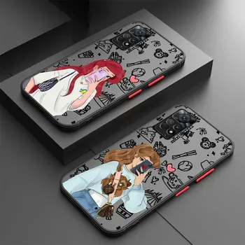 Prabanga Telefoną Atveju Xiaomi Redmi 10 12 5G A1 Plius 12C 10C A2 9A 10A K40 Pro 9C 9T 9 Disney Princess Fashion Atvejais, Matinis Viršelis