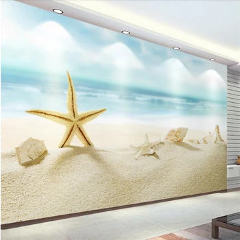 wellyu papel-de-parede Užsakymą tapetai Jūros paplūdimio žvaigždė šviežių Viduržemio jūros fone sienos tėtis peint tapety