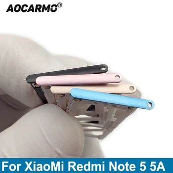 Aocarmo Už XiaoMi Redmi 5 Pastaba 5A Metalo Plastiko Nano Sim Kortelės lizdas 