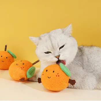 Katžolių, Kačių Žaislas Orange Interaktyvus Pliušinis Įdaryti Kramtyti Pet Žaislas Letena Juokinga Katė Žaidimas Minkštas Dantų Valymas Žaislas, Katė, Kačiukas, Katžolių