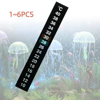 1~6Pcs Akvariumo Žuvų Bakas Termometras Temperatūros Lipdukas, Akvariumo Reikmenys, Digital Dual Masto Klijuoti ant Aukštos Kokybės Patvarus