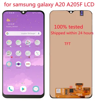 Samsung Galaxy A20 LCD ekranas A205 A205F Pakeitimo skaitmeninis keitiklis ekrano Galaxy a20, a205, a205f modeliai