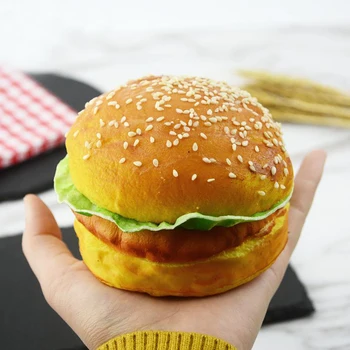 1pc Dirbtinis Hamburger Sandwich Maisto produktų Modelio Apdailos PU Modeliavimas, Vaikų Žaislai, Žaislų Namuose Hot Dog Virtuvės Žaislai, Modelis Rekvizitai