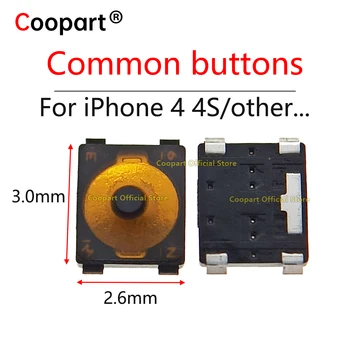 10-100vnt 3.0x2.6MM iPhone 4 4S Lytėjimo Mažosios Maža Bendra Mygtuką Perjungti Taktiškumas 4 Pin Micro Switch SMD Mobiliojo ryšio Telefono