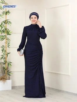 Musulmonų ilgomis Rankovėmis Vakaro Suknelė Elegantiškas, Grindų ilgio Blizgančiais Kokteilis Suknelė Kukli Vestidos De Novia
