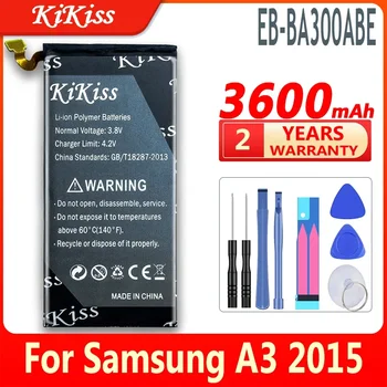 KiKiss 3600mAh Battery EB-BA300ABE Samsung Galaxy A3 2015 A300 SM-A300F SM-A300FU A3000 A3009 A300X