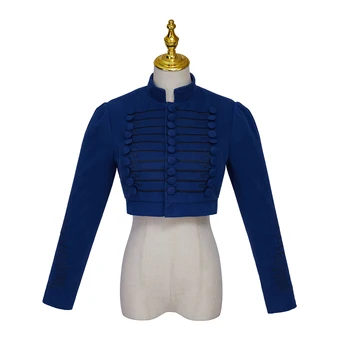 1860 m. Viktorijos Imperija Spencer Cosplay Kostiumų Viduramžių Regency Redingote Gotikos Viktorijos Blue Coat Moterų Derliaus Striukė
