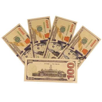 JAV Aukso Banknotų 1 Doleris Pinigų 24K Aukso Plokštelės Banknotų Kolekcija Ir Netikrą Valiutą, Popieriaus Dovanų