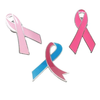 Juostelės Sagės Smeigtukai Juostelės Atvartas Europos Sąjungos Oficialusis Krūties Vėžio Sąmoningumo Atlapas Pin