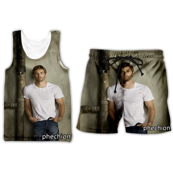 phechion Naujas Vyrų/Moterų Paul Walker 3D Atspausdintas Drabužių Vasaros Mados Streetwear Vest Vyrai Laisvi Sporto Šortai T22