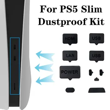 14pcs/1set Už PS5 Slim Priimančiosios Dulkių Neto PS5 Slim Priimančiosios Dulkių Prijungti Dulkių Kit black