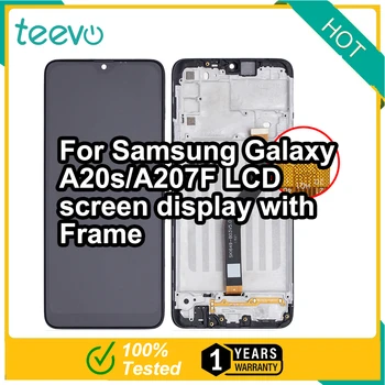 Teevo LCD Samsung Galaxy A20s/A207F Screen Display & Touch Ekranas skaitmeninis keitiklis Su Rėmu Juoda