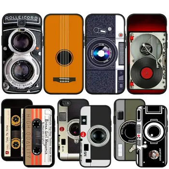 Retro Vintage Camera Kamera Minkštas Telefono Dangtelį iPhone 15 14 13 12 Mini Pro 11 X XR XS Max 7 8 Plius + 15+ 14+ Silikono Atveju