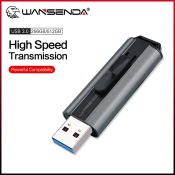 WANSENDA USB 3.0 Flash Drive, High Speed Pen Ratai 512 GB 256 GB 128GB 64GB 32GB Kūrybos Pendrive USB 3.0 Atminties Stick 