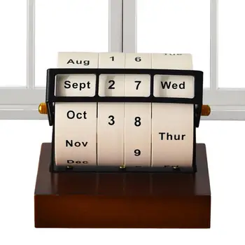 Rotacinis Amžiną Kalendorių Pasukti Savaitę Data, Amžiną Kalendorių Reguliuojamas Foto Rekvizitai Kompaktiškas Kalendorius Dovanų Kavinė Dormitor