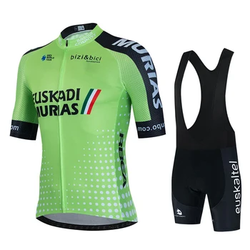 2023 Euskaltel Euskadi Komanda Dviračių Džersis Nustatyti Vyrų Dviračių Drabužių Race Road Bike Tiktų Dviračių Šortai, Kombinezonai Su Antkrūtiniais Maillot Ropa Ciclismo