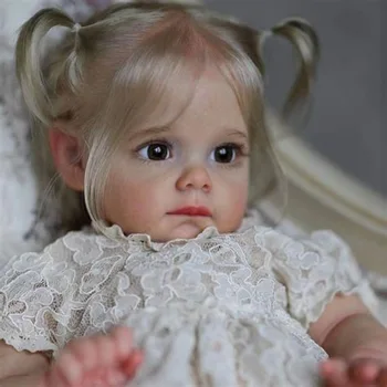 60 CM 3D Dažai, Odos Kraujagyslių Venų Minkšto Silikono Reborn Baby Doll Maggi Mergina Bamblys Nekilnojamojo Gyvas Bebe Atgimsta Žaislas vaikams dovanų